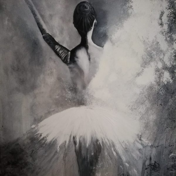 Ballerina #1, olio su tela - 50 x 60 cm - dettaglio